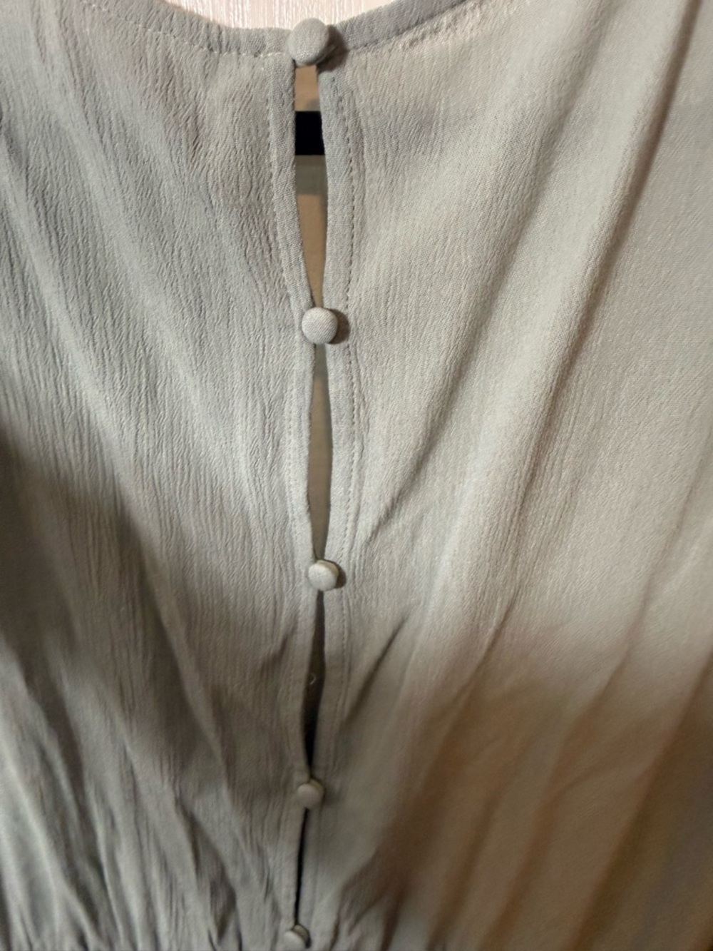 Showpo Sage Green Flowy Romper Size 10 Rayon Tie Waist Open Button Back Boho - Picture 5 of 8
